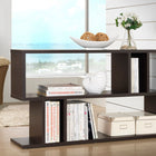 Baxton Studio Goodwin 2-Level Dark Brown Modern Bookshelf