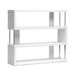 Baxton Studio Barnes White Three-Shelf Modern Bookcase