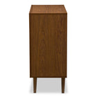 Baxton Studio Harlow Mid-century Modern Scandinavian Style White and Walnut Wood 3-drawer Chest