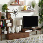 Baxton Studio Haversham Mid-century Retro Modern TV Stand Entertainment Center and Display Unit
