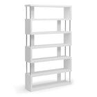 Baxton Studio Barnes White Six-Shelf Modern Bookcase