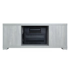 Manhattan Comfort Richmond Industrial Traditional 2-Piece Electric Fireplace in Black and Gray