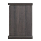 Manhattan Comfort Franklin Modern Farmhouse 2-Piece Electric Fireplace in Black and Brown