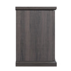 Manhattan Comfort Franklin Modern Farmhouse 2-Piece Electric Fireplace in Black and Brown