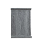 Manhattan Comfort Franklin Modern Farmhouse 2-Piece Electric Fireplace in Black and Gray