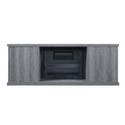 Manhattan Comfort Franklin Modern Farmhouse 2-Piece Electric Fireplace in Black and Gray