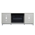 Manhattan Comfort Brighton Modern 2-Piece Electric Fireplace in Black and Beige