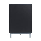 Manhattan Comfort Brighton Modern 2-Piece Electric Fireplace in Black and Onyx