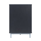 Manhattan Comfort Brighton Modern 2-Piece Electric Fireplace in Black and Onyx