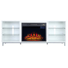 Manhattan Comfort Brighton Modern 2-Piece Electric Fireplace in Black and White
