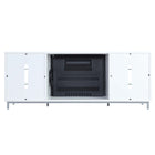 Manhattan Comfort Brighton Modern 2-Piece Electric Fireplace in Black and White