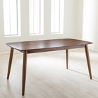 Baxton Studio Flora Mid-Century Modern "Oak" Medium Brown Finishing Wood Dining Table