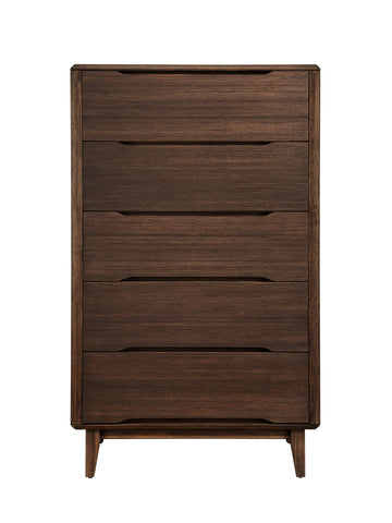 Greenington CURRANT Five Drawer High Chest, Oiled Walnut