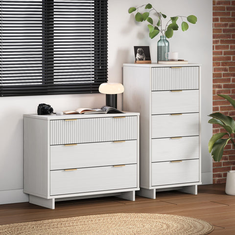 Manhattan Comfort Granville Modern 2-Piece Dresser Set in White