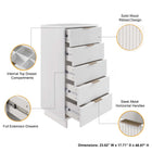 Manhattan Comfort Granville Modern 2-Piece Dresser Set in White - GRAN011