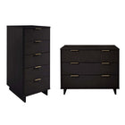 Manhattan Comfort Granville Modern 2-Piece Dresser Set in Black