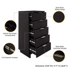 Manhattan Comfort Granville Modern 2-Piece Dresser Set in Black - GRAN012
