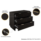 Manhattan Comfort Granville Modern 2-Piece Dresser Set in Black - GRAN012