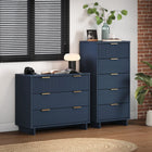 Manhattan Comfort Granville Modern 2-Piece Dresser Set in Midnight Blue - GRAN014