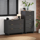 Manhattan Comfort Granville Modern 2-Piece Dresser Set in Charcoal Gray - GRAN015