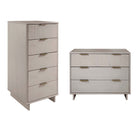 Manhattan Comfort Granville Modern 2-Piece Dresser Set in Light Gray