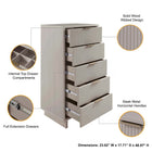 Manhattan Comfort Granville Modern 2-Piece Dresser Set in Light Gray - GRAN016