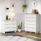 Manhattan Comfort Granville Modern 2-Piece Dresser Set in White - GRAN021