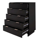 Manhattan Comfort Granville Modern 2-Piece Dresser Set in Black - GRAN022
