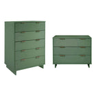 Manhattan Comfort Granville Modern 2-Piece Dresser Set in Sage Green