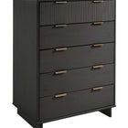 Manhattan Comfort Granville Modern 2-Piece Dresser Set in Charcoal Gray - GRAN025