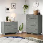 Manhattan Comfort Granville Modern 2-Piece Dresser Set in Light Gray - GRAN026