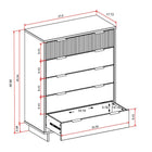 Manhattan Comfort Granville Modern 2-Piece Dresser Set in Light Gray - GRAN026