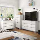 Manhattan Comfort Granville Modern 3-Piece Dresser Set in White - GRAN031