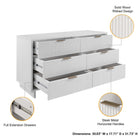 Manhattan Comfort Granville Modern 3-Piece Dresser Set in White - GRAN031