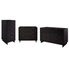Manhattan Comfort Granville Modern 3-Piece Dresser Set in Black - GRAN032