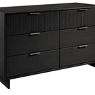 Manhattan Comfort Granville Modern 3-Piece Dresser Set in Black - GRAN032