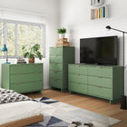 Manhattan Comfort Granville Modern 3-Piece Dresser Set in Sage Green - GRAN033