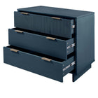 Manhattan Comfort Granville Modern 3-Piece Dresser Set in Midnight Blue - GRAN034