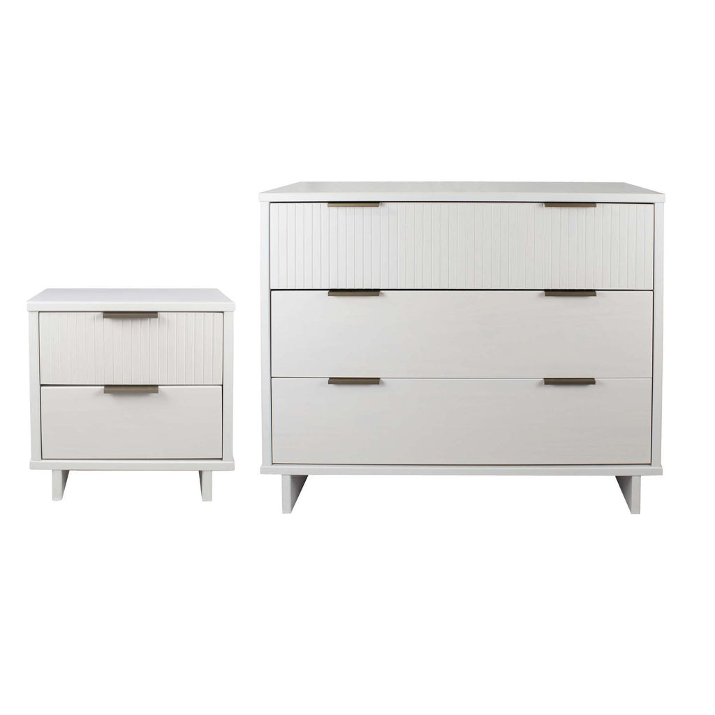 Manhattan Comfort Granville Modern 2-Piece Dresser Set in White