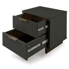 Manhattan Comfort Granville Modern 2-Piece Dresser Set in Charcoal Gray - GRAN045