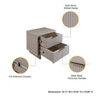 Manhattan Comfort Granville Modern 2-Piece Dresser Set in Light Gray - GRAN046