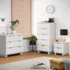 Manhattan Comfort Granville Modern 3-Piece Dresser Set in White - GRAN051