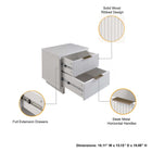 Manhattan Comfort Granville Modern 3-Piece Dresser Set in White - GRAN051