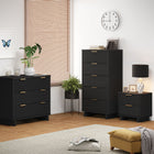 Manhattan Comfort Granville Modern 3-Piece Dresser Set in Black - GRAN052