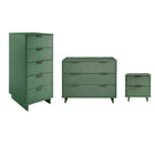 Manhattan Comfort Granville Modern 3-Piece Dresser Set in Sage Green