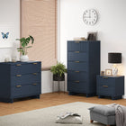 Manhattan Comfort Granville Modern 3-Piece Dresser Set in Midnight Blue - GRAN054