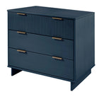 Manhattan Comfort Granville Modern 3-Piece Dresser Set in Midnight Blue - GRAN054