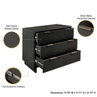 Manhattan Comfort Granville Modern 3-Piece Dresser Set in Charcoal Gray - GRAN055