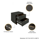 Manhattan Comfort Granville Modern 3-Piece Dresser Set in Charcoal Gray - GRAN055