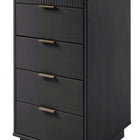 Manhattan Comfort Granville Modern 3-Piece Dresser Set in Charcoal Gray - GRAN055